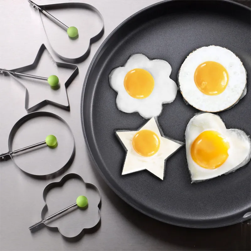 4 Style Stainless Steel Omelette Egg Frying Mold Love Star Flower Molds DIY Kitchen Egg Pancake Breakfast Cooking Tools
4 Style Stainless Steel Omelette Egg Frying Mold Love Star Flower Molds DIY Kitchen Egg Pancake Breakfast Cooking Tools