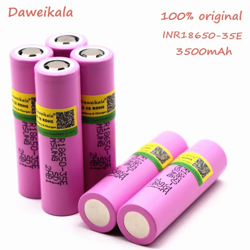 4PCS 18650 3500mAh 13A discharge INR18650 35E INR18650-35E 18650 battery Li-ion 3.7v rechargable Battery
4PCS 18650 3500mAh 13A discharge INR18650 35E INR18650-35E 18650 battery Li-ion 3.7v rechargable Battery