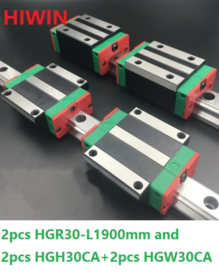 

2pcs 100% original Hiwin linear guide rail HGR30 -L 1900mm + 2pcs HGH30CA and 2pcs HGW30CA/HGW30CC linear block CNC