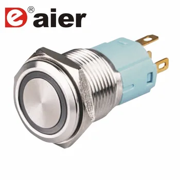 2Pcs Latching Flat Button 16MM Waterproof Metal Push Button Switches 2A 250VAC T85 OFF/ON Switch SPST With 12V/220V LED Light
2Pcs Latching Flat Button 16MM Waterproof Metal Push Button Switches 2A 250VAC T85 OFF/ON Switch SPST With 12V/220V LED Light