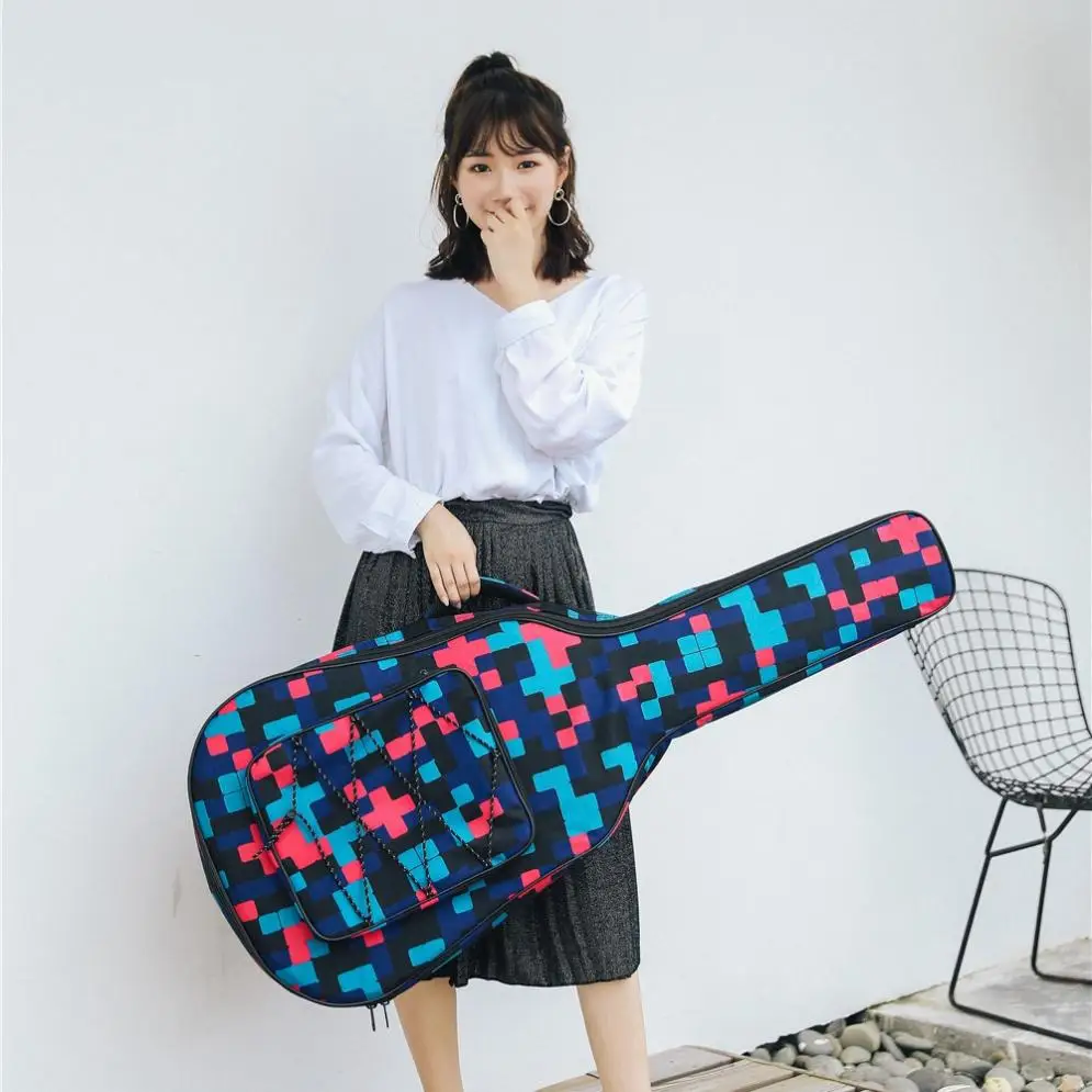 40 /41 Inch Tartan Printed Folk Acoustic Guitar Case Gig Bag Double Straps Canvas Pad 10mm Cotton Thickening Waterproof Backpack
40 /41 Inch Tartan Printed Folk Acoustic Guitar Case Gig Bag Double Straps Canvas Pad 10mm Cotton Thickening Waterproof Backpack