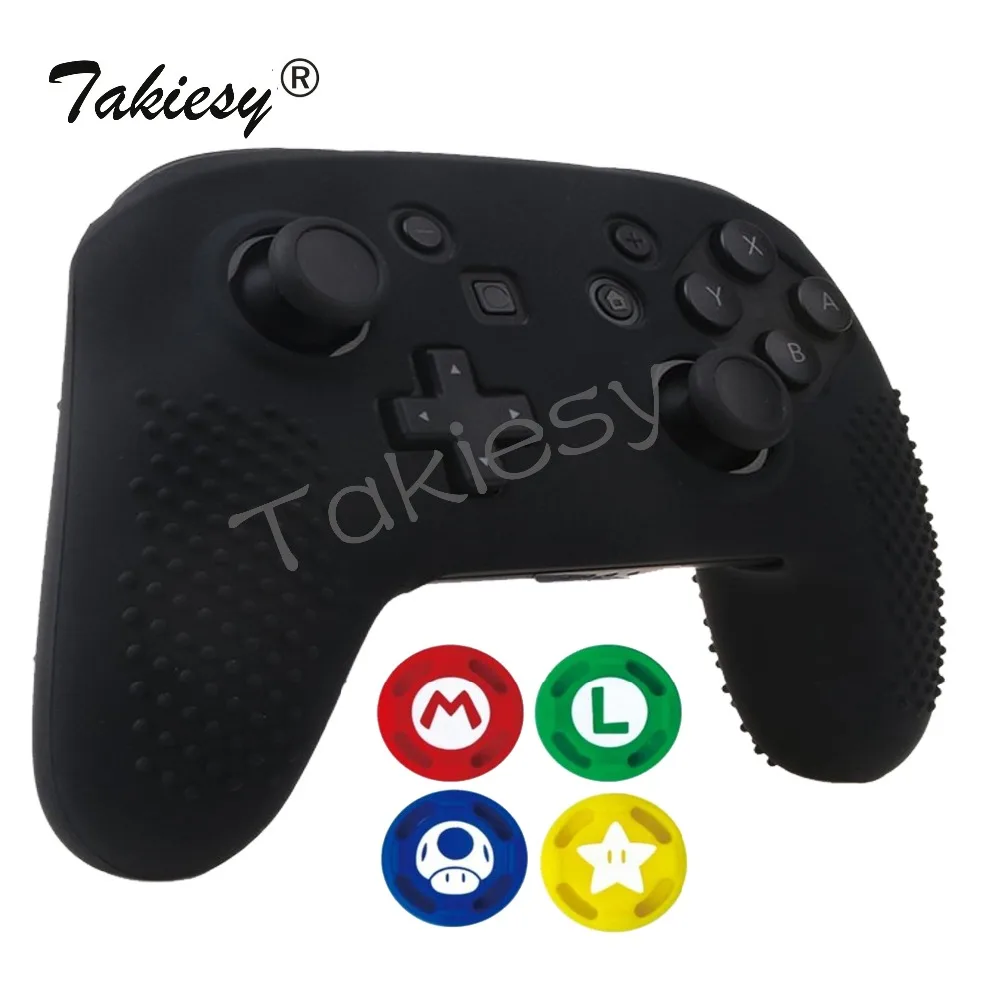 5 in 1 Studded Anti-slip Silicone Cover Case for Nintend Switch NS Pro Controller Protective Skin with 4 Analog Thumb Stick Cap
5 in 1 Studded Anti-slip Silicone Cover Case for Nintend Switch NS Pro Controller Protective Skin with 4 Analog Thumb Stick Cap