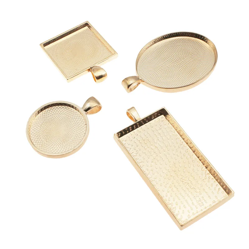 5pcs Rose Gold multi style Necklace Pendant Setting Cabochon Cameo Base Tray Bezel Blank Fit Cabochons Diy Jewelry Accessories
5pcs Rose Gold multi style Necklace Pendant Setting Cabochon Cameo Base Tray Bezel Blank Fit Cabochons Diy Jewelry Accessories