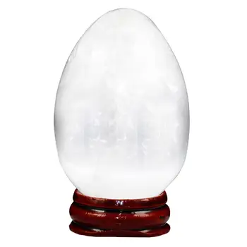 TUMBEELLUWA 2.3"-2.7" Natural Selenite Egg Sphere Gem stone Energy Healing Crystal Figurines with Wood Stand
TUMBEELLUWA 2.3"-2.7" Natural Selenite Egg Sphere Gem stone Energy Healing Crystal Figurines with Wood Stand
