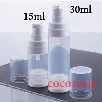 30pcs/lot 15ml 30ml Empty Clear Airless Pump Bottle Cosmetic Container Vacuum Bottles Airless bottles For Body Lotion,Serum
30pcs/lot 15ml 30ml Empty Clear Airless Pump Bottle Cosmetic Container Vacuum Bottles Airless bottles For Body Lotion,Serum