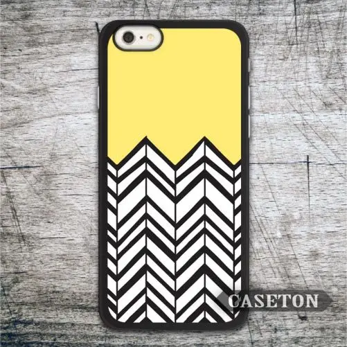 Yellow and Black Chevron font b Case b font For font b iPhone b font font