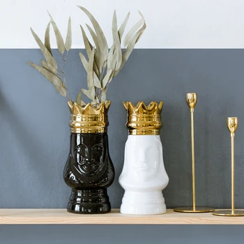 Ceramic Vase Creative king Queen Home Accessories Floral living room dry flower Office Decor decorative ornaments
Ceramic Vase Creative king Queen Home Accessories Floral living room dry flower Office Decor decorative ornaments