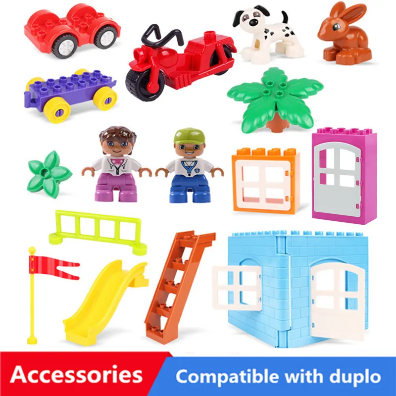 Diy Big Size Building Blocks Accessories Compatible with Duploed Figures Animals Doors Tree Slide Toys for Children Kids Gift
Diy Big Size Building Blocks Accessories Compatible with Duploed Figures Animals Doors Tree Slide Toys for Children Kids Gift