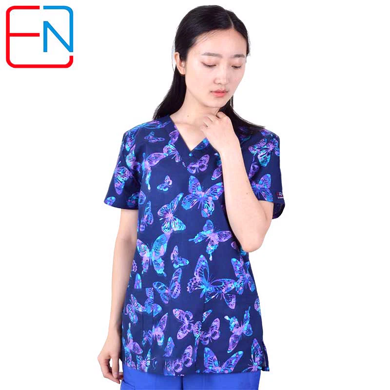 Hennar Women Scrub Top Print Short Sleeves Womens Clinical Hospital Medical uniforms Nurse Suit Dental Hygiene Clinic Scrubs TOP
Hennar Women Scrub Top Print Short Sleeves Womens Clinical Hospital Medical uniforms Nurse Suit Dental Hygiene Clinic Scrubs TOP