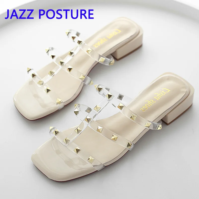 Women's clothing han edition rivet slippers transparent slide female 2019 fashion square heel sandals beach casual shoes y814
Women's clothing han edition rivet slippers transparent slide female 2019 fashion square heel sandals beach casual shoes y814