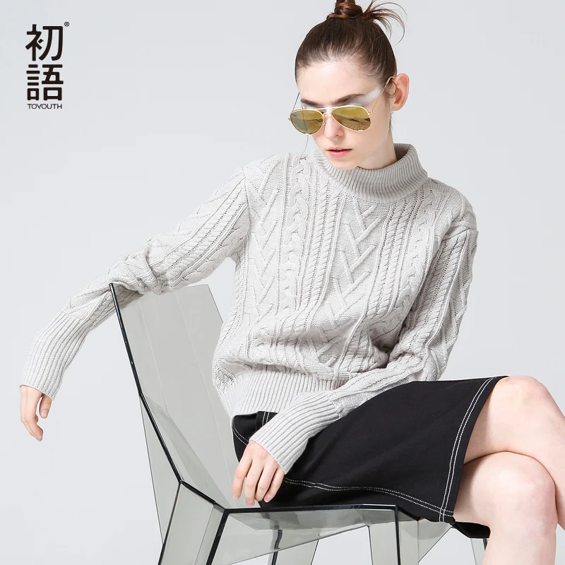 Toyouth Turtleneck Winter Knitted Sweater Women korean Long Sleeve Loose Ribbed Pullover Female Soft Warm Autumn Casual Jumper
Toyouth Turtleneck Winter Knitted Sweater Women korean Long Sleeve Loose Ribbed Pullover Female Soft Warm Autumn Casual Jumper
