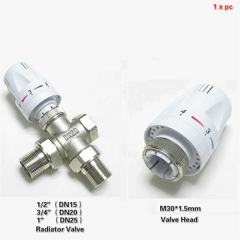 Thermostat radiator control valve 3 way brass tees 1/2" 3/4" 1" BSP PPR automatic thermostatical control valve / Valve head
Thermostat radiator control valve 3 way brass tees 1/2" 3/4" 1" BSP PPR automatic thermostatical control valve / Valve head