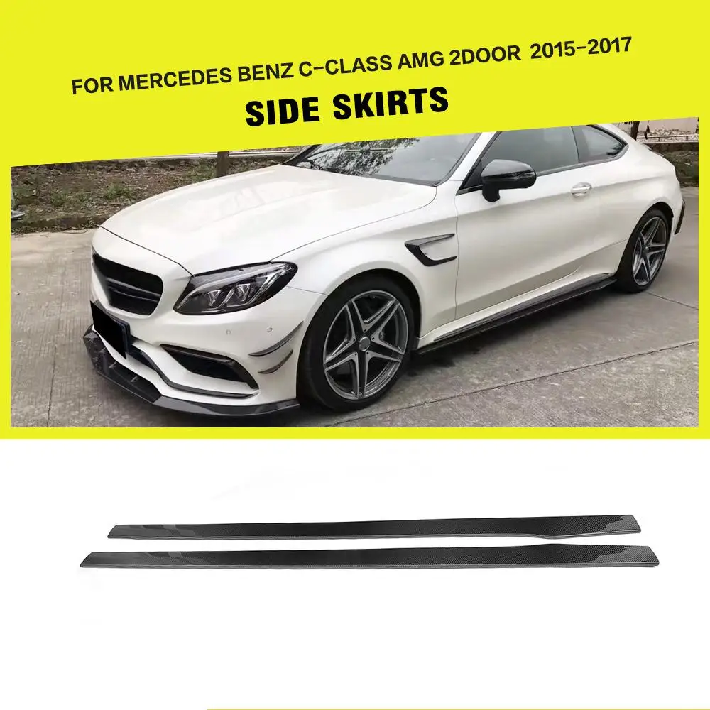 Carbon Fiber / FRP Auto Side Skirts Aprons Lip Extensions for Mercedes-Benz C-Class W205 C63 AMG Coupe 2-Door 2015 - 2017
Carbon Fiber / FRP Auto Side Skirts Aprons Lip Extensions for Mercedes-Benz C-Class W205 C63 AMG Coupe 2-Door 2015 - 2017