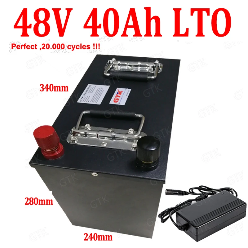 LTO 48V 40AH Lithium titanate battery pack with BMS 2.4V LTO for 4500W box-bike Forklift Tricycle Solar system +5A charger
LTO 48V 40AH Lithium titanate battery pack with BMS 2.4V LTO for 4500W box-bike Forklift Tricycle Solar system +5A charger
