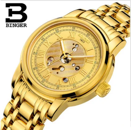 Binger Steel Gold Watch Men Casual Skeleton Waterproof Luminous Watches Military watches Automatic Mechanical Watch
Binger Steel Gold Watch Men Casual Skeleton Waterproof Luminous Watches Military watches Automatic Mechanical Watch