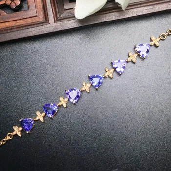 Fine Jewelry Real 18K Rose Gold AU750 G18K 100% Natural Tanzania Tanzanite Gemstones Jewellery Bracelets for women Fine Bracelet
Fine Jewelry Real 18K Rose Gold AU750 G18K 100% Natural Tanzania Tanzanite Gemstones Jewellery Bracelets for women Fine Bracelet