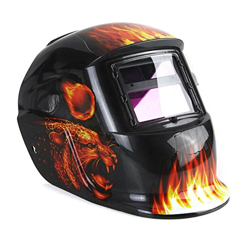 Welding Mask Hood Solar Automatic Welding Helmet (Solar Power for Recharge) Face Protection (Flame Leopard)
Welding Mask Hood Solar Automatic Welding Helmet (Solar Power for Recharge) Face Protection (Flame Leopard)