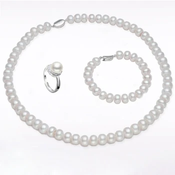 RUNZHUQIYUAN 2017 100% natural Freshwater Pearl jewelry sets 925 sterling silver jewelry 8-9 mm Pearl necklace for women
RUNZHUQIYUAN 2017 100% natural Freshwater Pearl jewelry sets 925 sterling silver jewelry 8-9 mm Pearl necklace for women
