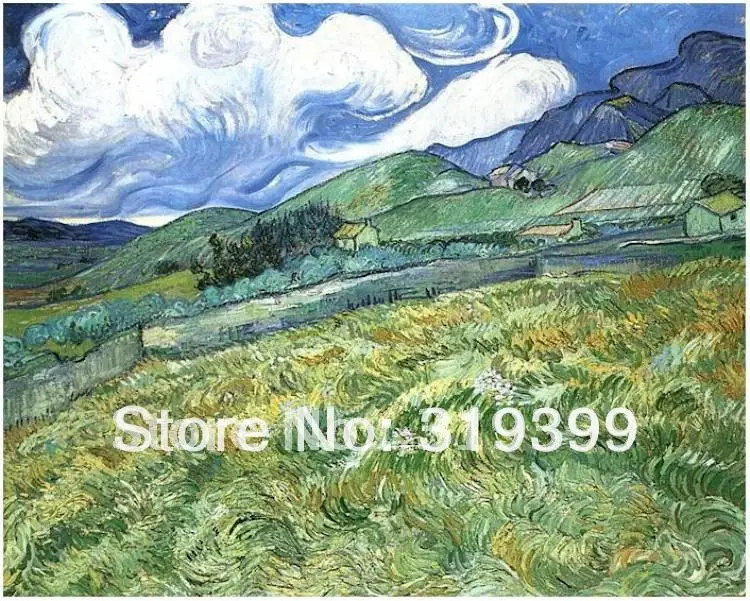 Oil Painting Reproduction on linen canvas,Mountainous Landscape Behind Saint Paul Hospital BY van gogh, 100% handmade,
Oil Painting Reproduction on linen canvas,Mountainous Landscape Behind Saint Paul Hospital BY van gogh, 100% handmade,