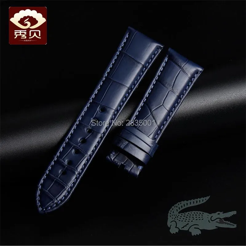 Top Grade Crocodile Leather Strap Hand-made Alligator Watchband Navy Blue without Buckle 23mm For Blue Angel/Fifty Fathoms Men
Top Grade Crocodile Leather Strap Hand-made Alligator Watchband Navy Blue without Buckle 23mm For Blue Angel/Fifty Fathoms Men