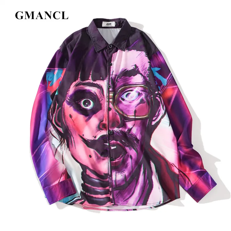 New Men japanese Streetwear Hip hop printed Fully printed face Long sleeve Shirts 2019 fashion Harajuku Oversized Casual Shirts
New Men japanese Streetwear Hip hop printed Fully printed face Long sleeve Shirts 2019 fashion Harajuku Oversized Casual Shirts