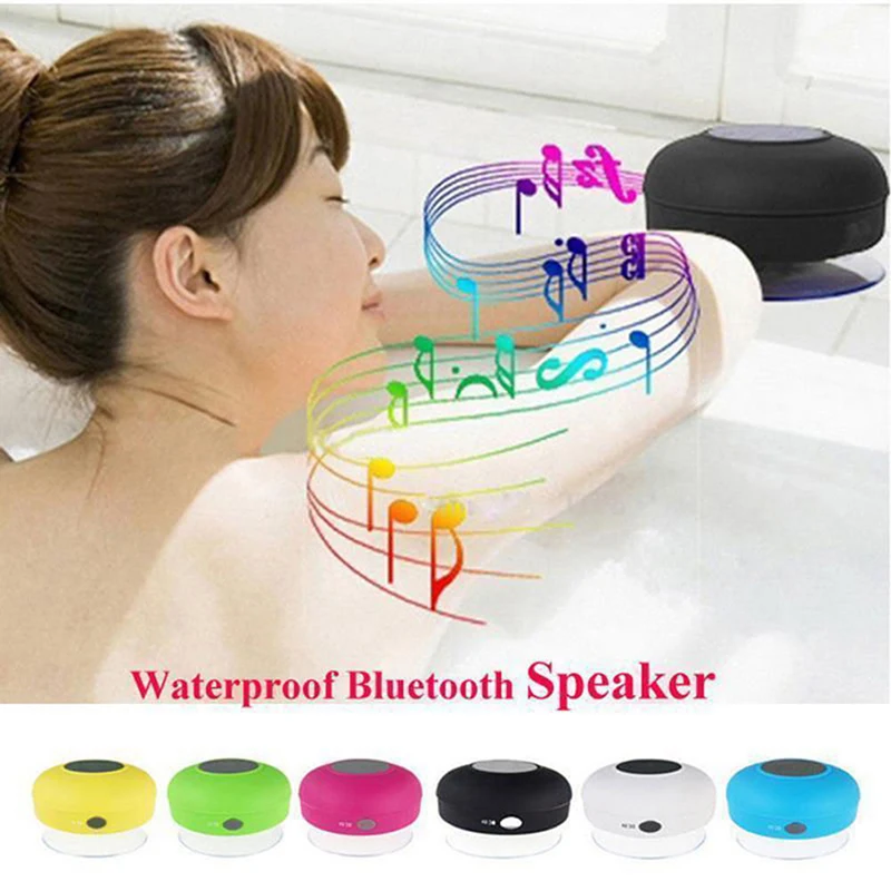 Waterproof Bluetooth Speaker Portable Sucker Wireless Mini Stereo Bass Subwoofer Handsfree bathroom 1pcs | Электроника