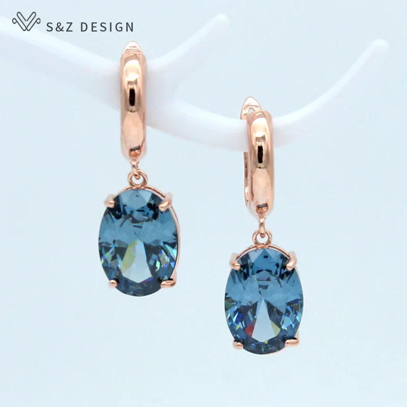 S&Z 2019 New Oval Cubic Zirconia Egg Shape Dangle Earrings 585 Rose Gold Korean For Women Girl's Jewelry Wedding Party Gift
S&Z 2019 New Oval Cubic Zirconia Egg Shape Dangle Earrings 585 Rose Gold Korean For Women Girl's Jewelry Wedding Party Gift