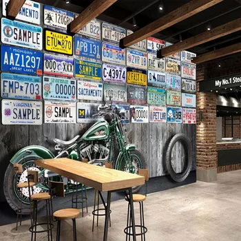 Photo wallpaper 3D stereo wallpaper Retro car license plate background wall wallpaper custom living room lobby studio mural
Photo wallpaper 3D stereo wallpaper Retro car license plate background wall wallpaper custom living room lobby studio mural