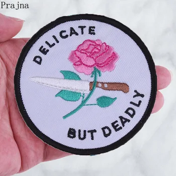 Prajna Delicate But Dead Diet Pink Patch Iron On Embroidered Patches For Clothes Fabric Applique Heat Patch Rose Knife Stripes
Prajna Delicate But Dead Diet Pink Patch Iron On Embroidered Patches For Clothes Fabric Applique Heat Patch Rose Knife Stripes