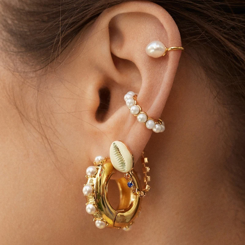 LUNA CHIAO Fashion Trendy Jewelry Accessories Bijoux Pearl Metal Ear Cuff 2019 Popular Cuff Earrings for Women
LUNA CHIAO Fashion Trendy Jewelry Accessories Bijoux Pearl Metal Ear Cuff 2019 Popular Cuff Earrings for Women