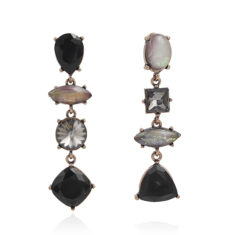 Exaggerated Bohemian Dangle Earrings for Women Asymmetric Geometric Rhinestone Crystal Luxury Party Earrings 3K3001
Exaggerated Bohemian Dangle Earrings for Women Asymmetric Geometric Rhinestone Crystal Luxury Party Earrings 3K3001
