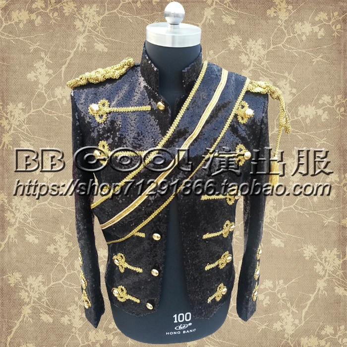 S-3XL 2019 New Men's clothing fashion slim MJ Michael Jackson dance Sequins suit jacket stage singer costumes
S-3XL 2019 New Men's clothing fashion slim MJ Michael Jackson dance Sequins suit jacket stage singer costumes