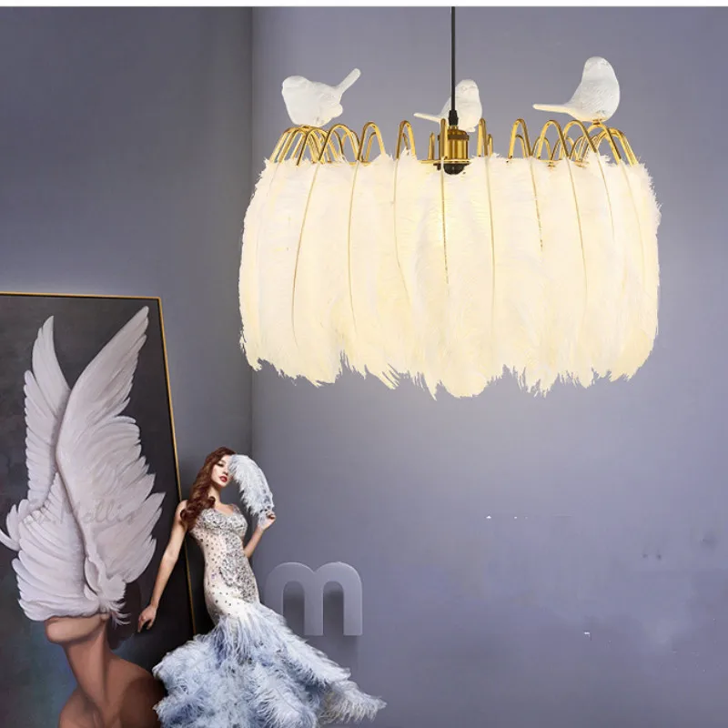Nordic feather pendant light restaurant living room bedroom bed princess white luxury hotel minimalist pendant lamps ZA421608
Nordic feather pendant light restaurant living room bedroom bed princess white luxury hotel minimalist pendant lamps ZA421608