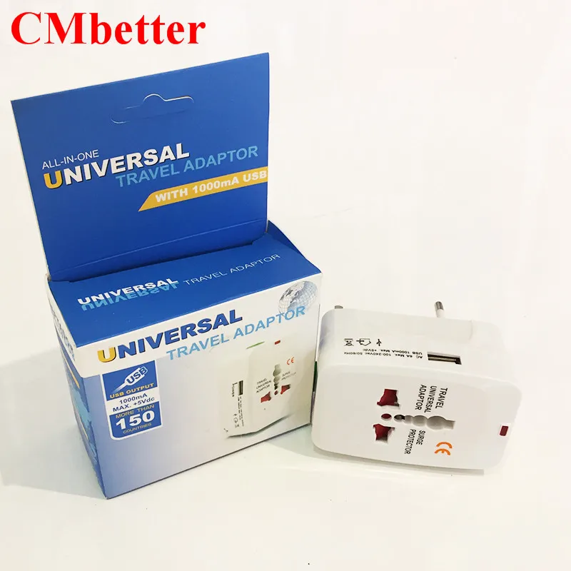 CMBetter USB All In One Universal Adapter Surge Protector Socket Plug for Traveling with World-wide UK AU US AC plugs
CMBetter USB All In One Universal Adapter Surge Protector Socket Plug for Traveling with World-wide UK AU US AC plugs