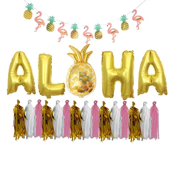 Hawaiian Pineapple Flag Banner Ribbon ALOHA Balloon Set Large Size Aluminum Balloon Hen Party Decoration Supplies Drop shipping
Hawaiian Pineapple Flag Banner Ribbon ALOHA Balloon Set Large Size Aluminum Balloon Hen Party Decoration Supplies Drop shipping