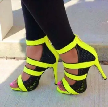 2018 Summer Hot Stiletto Zipper Back Dress Shoes Fashion Neon Straps Women Sexy Cut Out Sandals Open Toe Ladies Mesh High Heels
2018 Summer Hot Stiletto Zipper Back Dress Shoes Fashion Neon Straps Women Sexy Cut Out Sandals Open Toe Ladies Mesh High Heels