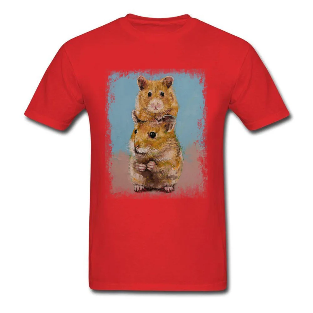 HAMSTERS Men Company cosie Tops Tees Round Collar Summer/Autumn Cotton T Shirt Geek Short Sleeve T Shirts Wholesale HAMSTERS red