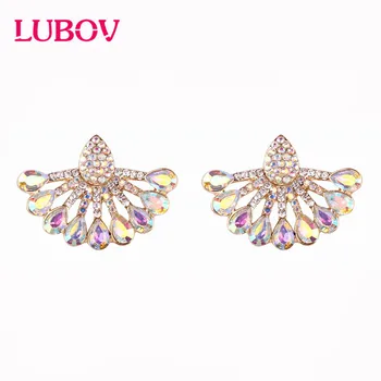 LUBOV Trendy Beautiful Crystal AB Stud Earrings Statement Gold Color Rhinestone Piercing Earrings Women Christmas Party Jewelry
LUBOV Trendy Beautiful Crystal AB Stud Earrings Statement Gold Color Rhinestone Piercing Earrings Women Christmas Party Jewelry