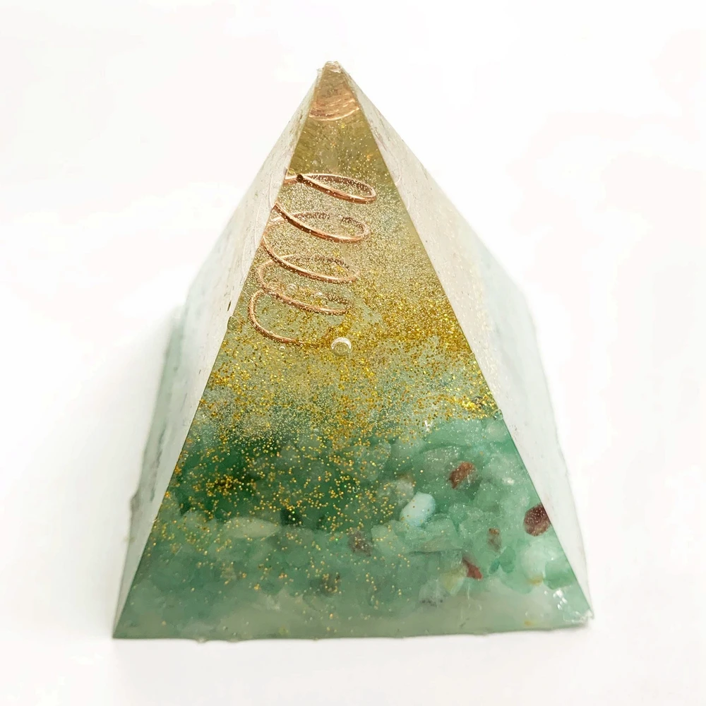 Natural Green Aventurine Tumbled Stones Orgone Pyramid Crystal Stone Figurine Statue Resin Crafts Handmade 6cm 1pc
Natural Green Aventurine Tumbled Stones Orgone Pyramid Crystal Stone Figurine Statue Resin Crafts Handmade 6cm 1pc