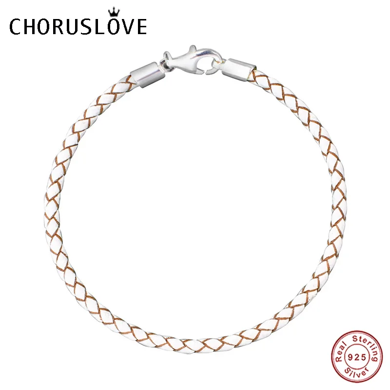 Choruslove 17-22CM White Italian Braided Leather Bracelet with Lobster Clasp 925 Sterling Silver Bead Fits DIY European Charms
Choruslove 17-22CM White Italian Braided Leather Bracelet with Lobster Clasp 925 Sterling Silver Bead Fits DIY European Charms