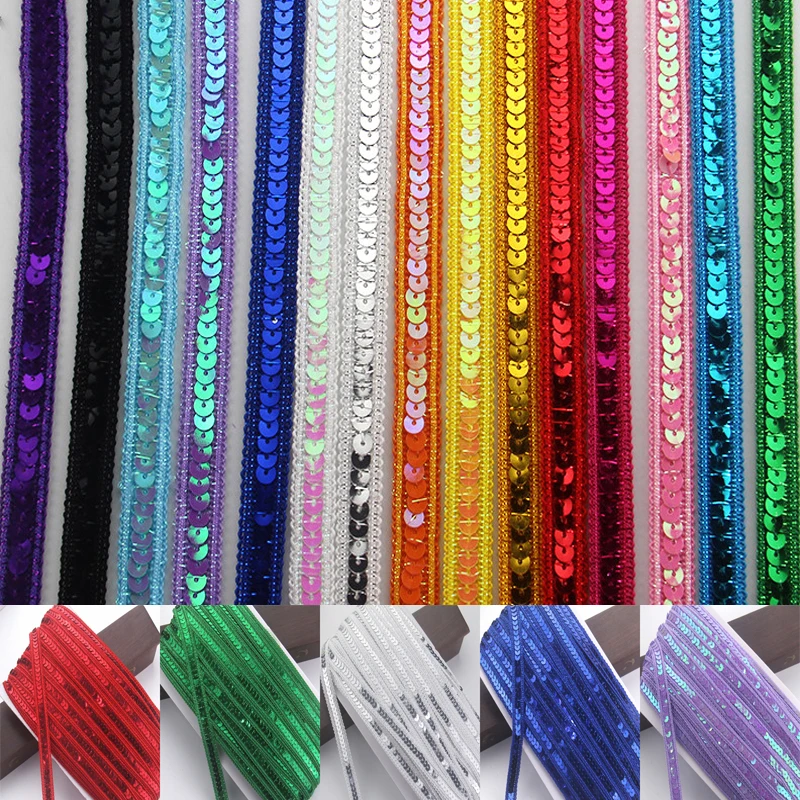 13mm width Trim Fabric Sequins Ribbon Tape DIY handmade accessories for craft Textile Sewing Wedding Dancing Garments Webbing
13mm width Trim Fabric Sequins Ribbon Tape DIY handmade accessories for craft Textile Sewing Wedding Dancing Garments Webbing