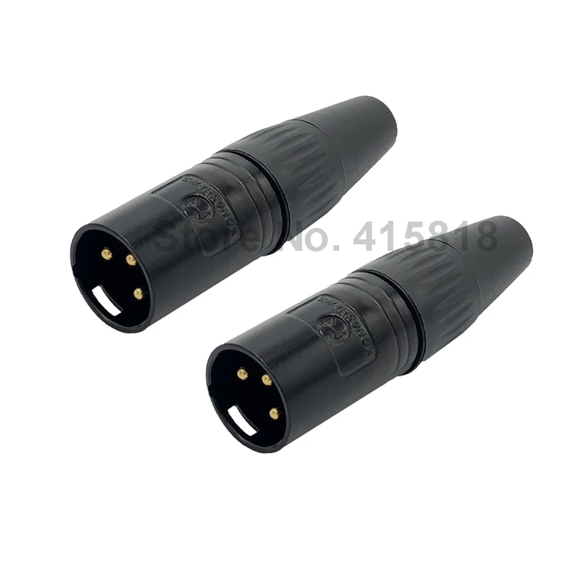 10pcs/Lot Made by Neutrik China factory YS137N-BG Black Cannon male XLR connector Gold Pin
10pcs/Lot Made by Neutrik China factory YS137N-BG Black Cannon male XLR connector Gold Pin