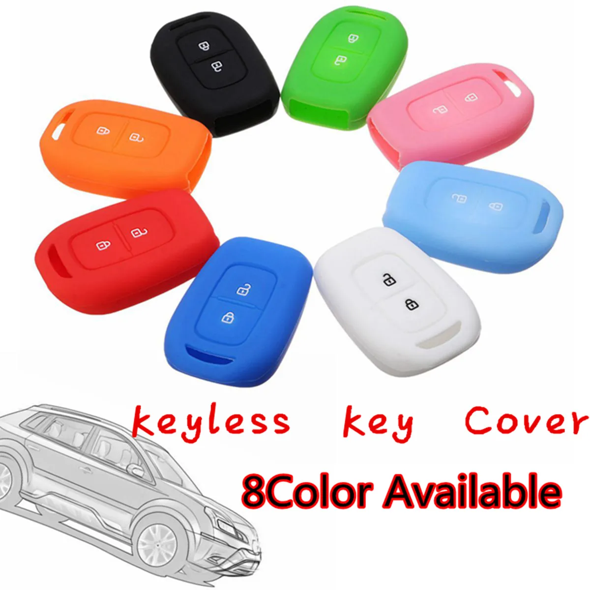 2 Buttons Car Silicone Key Case Cover Fob Remote Key Case Shell For Renault 2017 Oroch
2 Buttons Car Silicone Key Case Cover Fob Remote Key Case Shell For Renault 2017 Oroch