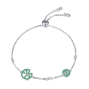 WOSTU 925 Sterling Silver Bracelets For Women Green Lotus Flower Chain Link Bracelets For Women Party Wedding Jewelry BNB006
WOSTU 925 Sterling Silver Bracelets For Women Green Lotus Flower Chain Link Bracelets For Women Party Wedding Jewelry BNB006