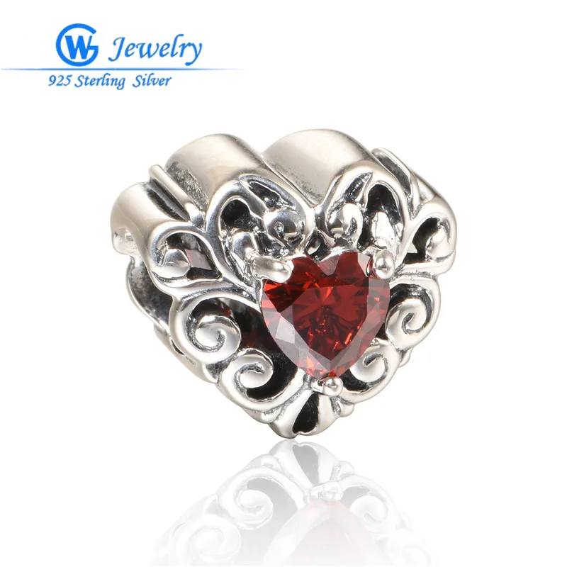День матери Joyas De Plata 925 подвеска в форме сердца гранат циркониевые подвески