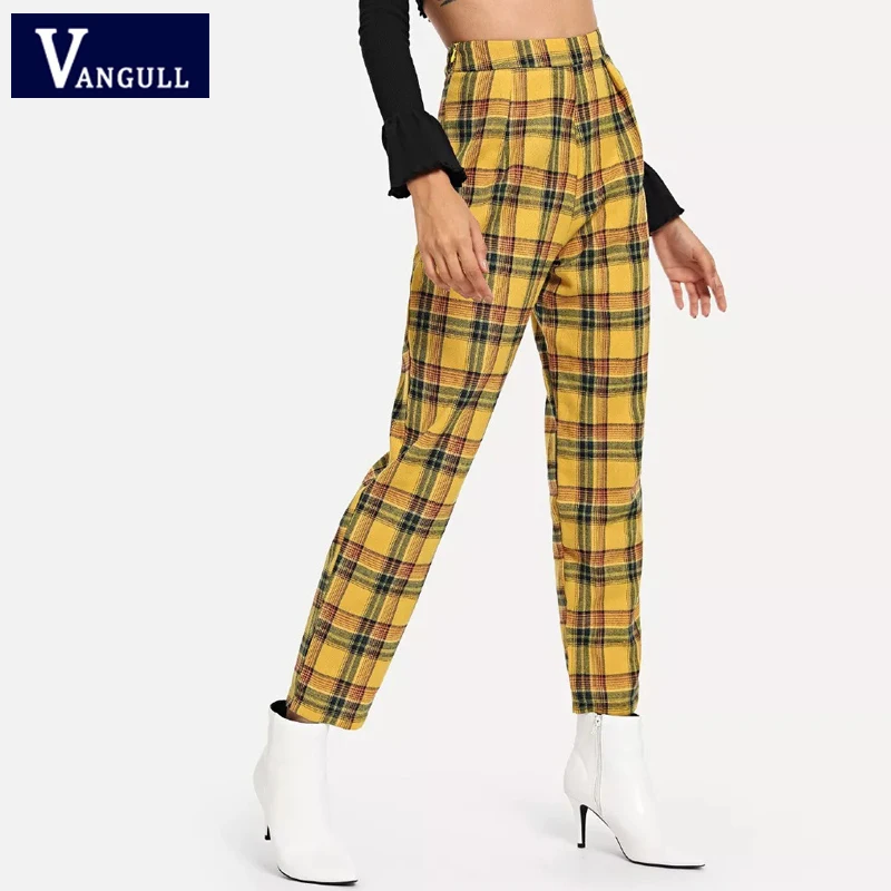Vangull 2019 Autumn Fashion New Women Plaid Side Zipper Pants Female Casual High Waist woman Tapered Carrot Multicolor Trousers
Vangull 2019 Autumn Fashion New Women Plaid Side Zipper Pants Female Casual High Waist woman Tapered Carrot Multicolor Trousers