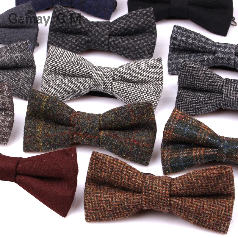 New Wool Bow Ties For Men Cravats Fashion Adjustable Woolen Bowtie for Wedding Party Groom Butterfly Adult Plaid Bowties
New Wool Bow Ties For Men Cravats Fashion Adjustable Woolen Bowtie for Wedding Party Groom Butterfly Adult Plaid Bowties