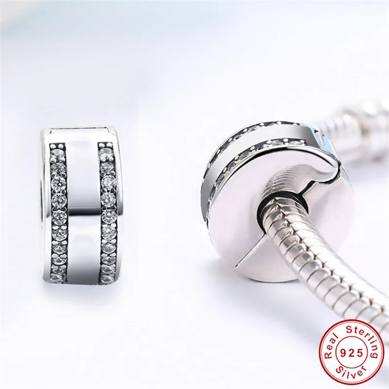 New Trendy Double CZ Beads fit Pandora Bracelet 925 Sterling Silver Solid Round 2 Cubic Zirconia Clasp Buckle Charms for Women
New Trendy Double CZ Beads fit Pandora Bracelet 925 Sterling Silver Solid Round 2 Cubic Zirconia Clasp Buckle Charms for Women