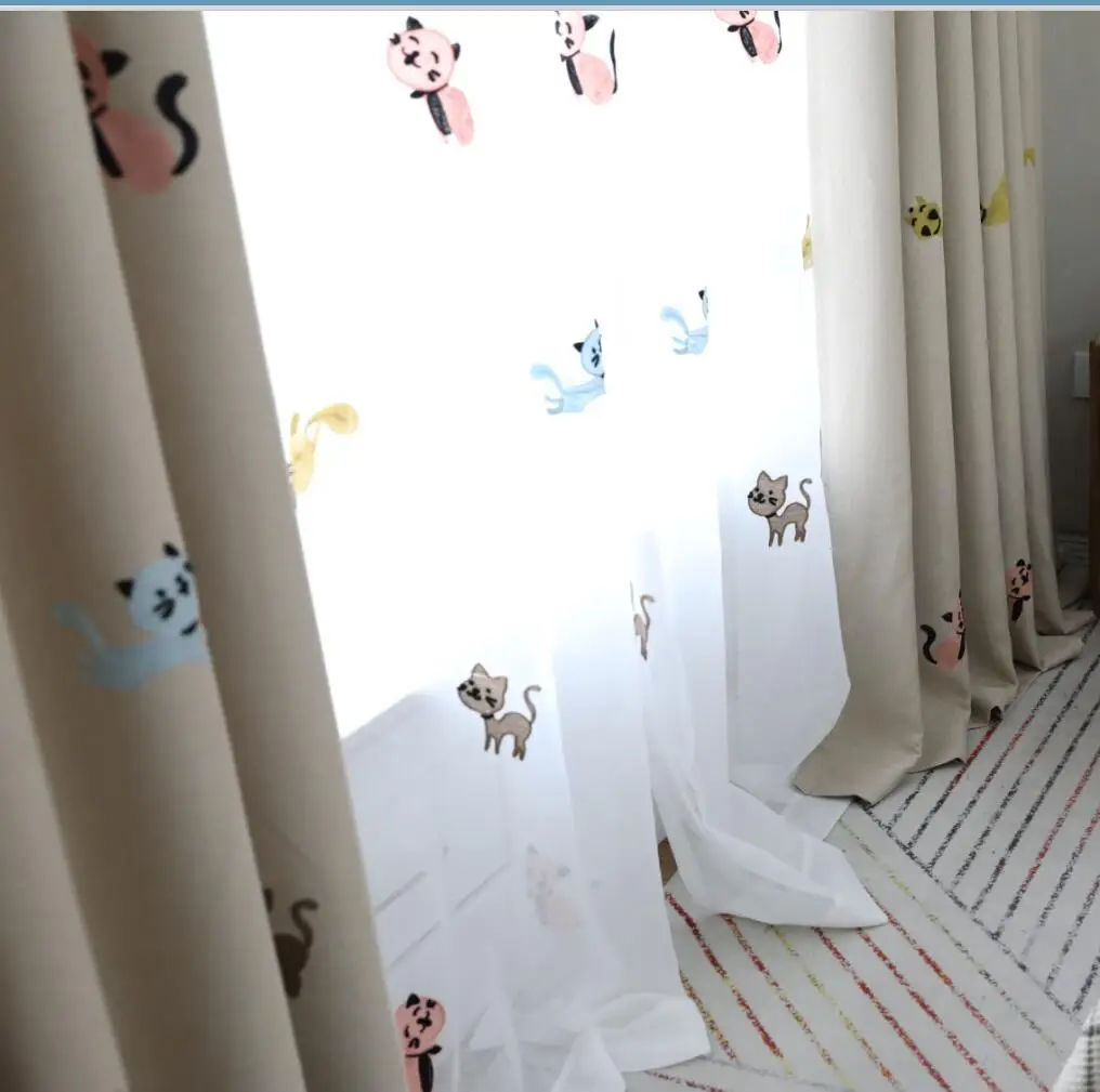 Nordic blackout finished curtains simple modern bedroom living room children thickening shade cloth embroidered curtains
Nordic blackout finished curtains simple modern bedroom living room children thickening shade cloth embroidered curtains