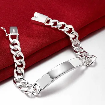 2018 Men's Jewelery S925 Printed Sterling Silver color 10mm Chain 20cm Bracelet Del Plata H246
2018 Men's Jewelery S925 Printed Sterling Silver color 10mm Chain 20cm Bracelet Del Plata H246